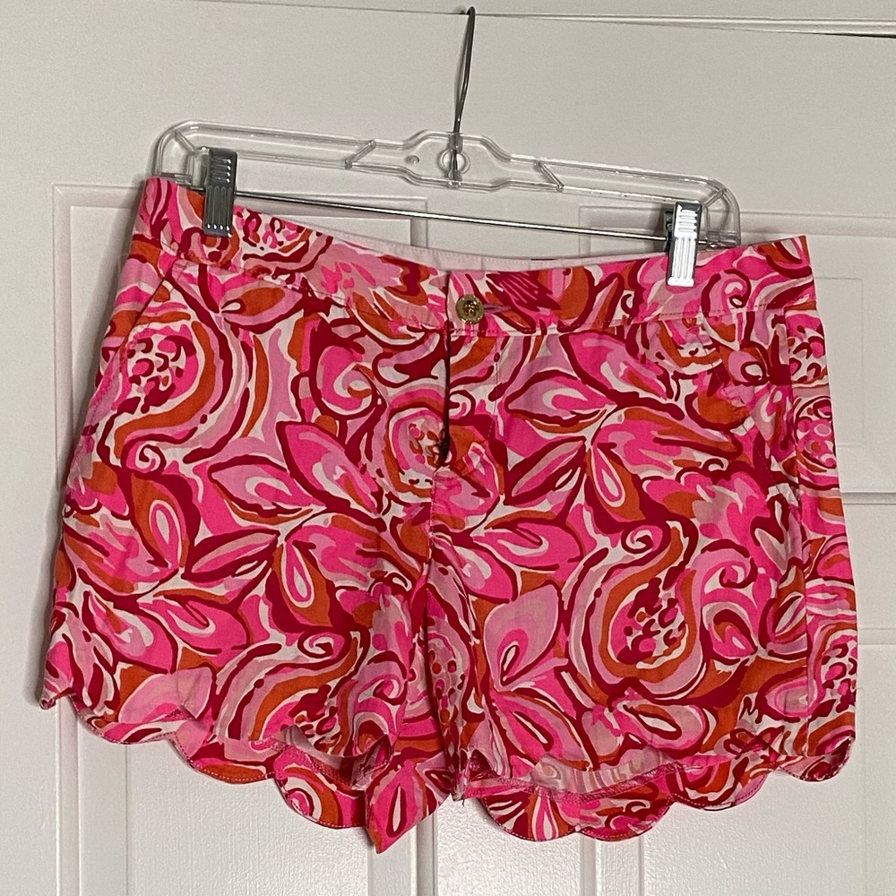 Lilly Pulitzer Buttercup Shorts- Mango Salsa